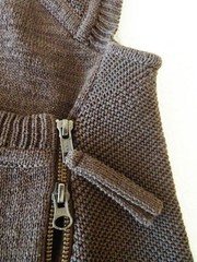 Zero+Maria Cornejo Brown Asym Zip Cocoon Sweater Dress or Cardigan Coat M L $650