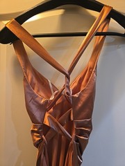 B Darlin Dress Size Medium Copper Color Tie Up Back New with Tags
