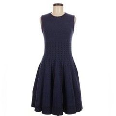 John + Jenn Sleeveless Navy Knit Fit-and-Flare Mini Dress