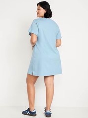 Old Navy Women&rsquo;s Vintage Crew-Neck Mini T-Shirt Dress Cool Rain Size Large