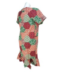 Anthony Richards VTG Boho Patchwork Red Green Mumu Patio Dress Women&rsquo;s Size 5X