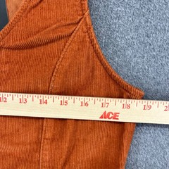 Levi&rsquo;s Corduroy Mini Dress Women Large Orange Button Front Sleeveless Retro Boho