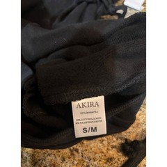 NWT AKIRA Black Pearl Embellished Lace Up Side Hoodie Dress Women&rsquo;s S/M