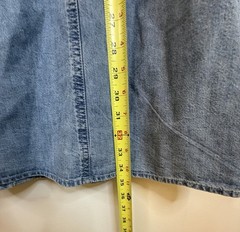 MADEWELL Button Front TENCEL Denim Mini Dress 14 Puff Tie Sleeve V-Neck Retro
