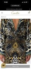 CAMILLA Long Split Front Twist Dress FELINE FOLKLORE Cocktail Evening Maxi Dress