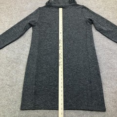 Nautica Jeans Sweater Dress Womens Small Gray Knit High Neck Zip Long Sleeve