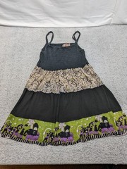 Gypsy Boho Elephant African Sundress S/M Smocked Tiered Festival Hippie Y2K