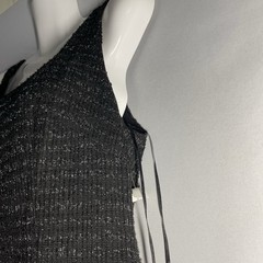 Taylor 2Pc Jacket/Shift Dress Set Size 6 Black Metallic Tweed Flounce Hem Money