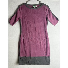 Lauren Ralph Lauren Maroon Black Stretch Knit Sheath Dress Womens Small