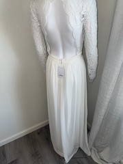 NWT Lulus White Lace Open Back Maxi Dress – Women’s XS