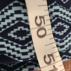 En Focus Studio Womens 10 Geometric Maxi Dress Navy Mint Green Tribal Sleeveless