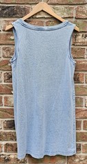 Z Supply Mineral Wash 100% Cotton Jersey Tank Dress V-Neck Sleeveless Blue Small