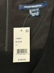 French Connection Black Ruffle Strap Mini Dress