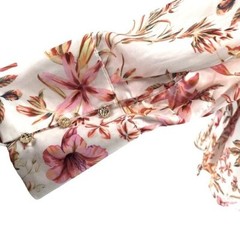 Runaway The Label | NEW Ruby Alani Front Tie Mini Dress in White Floral Size XL
