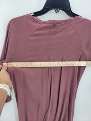 Prana Dress Womens Small Pink Mixed Knit Raglan Sleeve Sheath Athleisure Casual