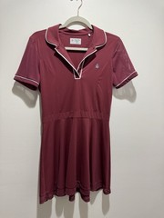 Original Penguin Burgundy Collared Golf Dress Performance Polo Tennis Dress S
