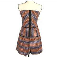 RACHEL ROY ORANGE/ GREY TRIBAL PRINT DRESS..SIZE 2