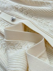 Sandro Solid color Split buckle Long sleeve Knitted dress for Women