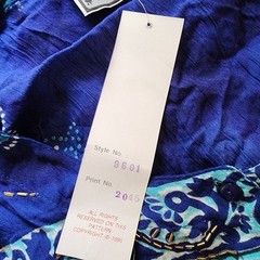 M.P.H. Dress NWT Womens Size XL Blue Beaded Vintage Boho Flowy Artsy Sheer Maxi