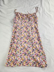 Rue21 Dress M Women White Floral Print Sleeveless Adjustable Strap Lightweight