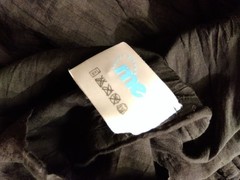 M24 ISSEY MIYAKE me Stretch Crinkled Switch Dress Black Shirt Style Open Front C