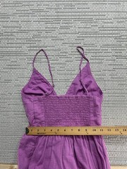 Abercrombie & Fitch Dress Womens Xs Purple Linen Cotton Midi