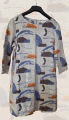 Seasalt Cornwall Sol Blaze Linen Tunic Dress Size 10 UK Abstract Print Superb