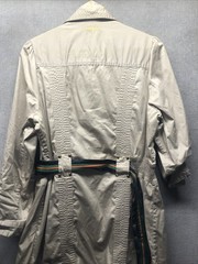 Coogi Shirt Dress Size 1X Tan Belt Roll Tab Sleeve Needs Dry Clean