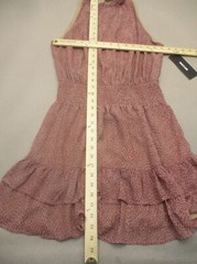 NWT OLIVIA GREY Size M Womens Lightweigh Halter Sleeveless Ruffle Mini Dress 576