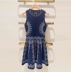 Sandro Jacquard weaving Embroidery Knitting tank Dresses