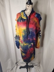 Rouge Collection Multi-colored Cutout Sleeve Hooded Dress Women&rsquo;s Size 3X