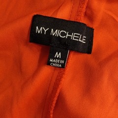 My Michelle Hanky Hem Boho Dress M Orange Pink Festival Indie Fairycore Vacay
