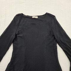 Altar’d State Bell Sleeve Eyelet Lace Dress Women&rsquo;s L Black Flutter Sleeve Lined
