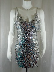 BP. Nordstrom Circle Disc Sequin Chain Dress Club Party NWT Size Small