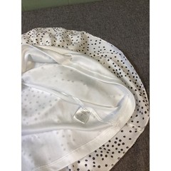 Favlux Fashion White Black Polka Dot Ruffle Mini Dress V-Neck Belted S Romantic