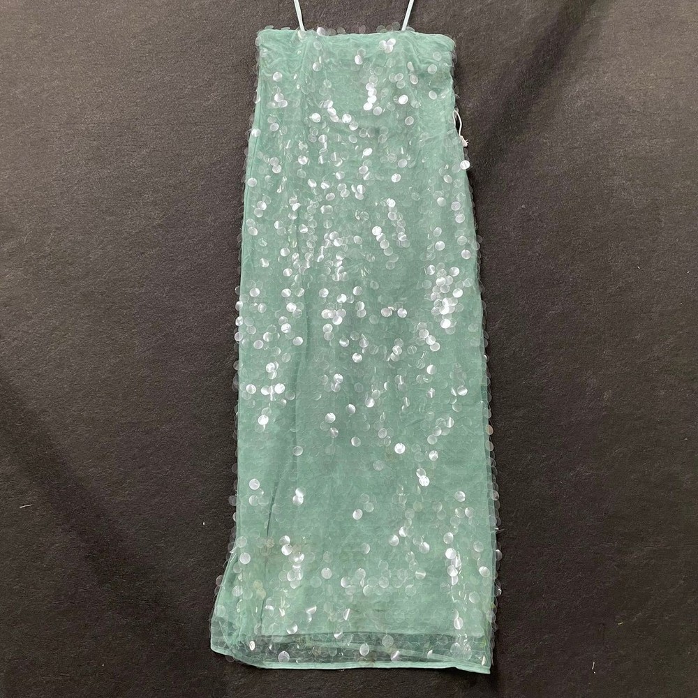 STAUD Casey Sequined Strapless Maxi Dress Women&rsquo;s Size 8 Mist