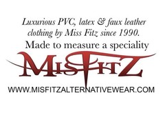 Misfitz black PVC padlock straitjacket skater dress + lead. SIZE 24. CD TV Goth