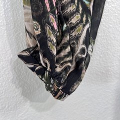 Banana Republic Black Floral Maxi Dress 0P Sheer Lined Whimsigoth Cottagegoth