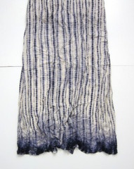 Honey Punch 100% Rayon Blue Ivory Tie Dye Button Short Sleeve Long Maxi Dress L