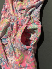 Lilly Pulitzer Dress Womens Medium Pink Cover Up Strapless Sea Shells Tropical