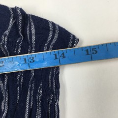 Universal Thread Striped Linen Blend Midi Dress Women&rsquo;s Large Blue Coastal Boho