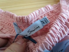 Solitaire Swim Pink cover Up Cotton Dress Off-Shoulder Sz. Medium