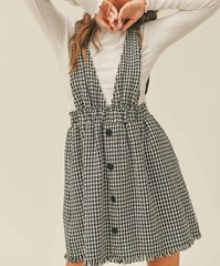 Miou Muse Tweed Dress Black/white Wool Blend Size Medium