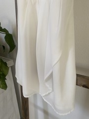 Tobi White Solid Chiffon V-Neck Strappy Layered Mini Dress XS