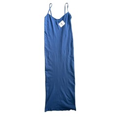 Intimately Free People Seamless Slip Dress Bodycon Navy Blue XS/S Tea Length 90s