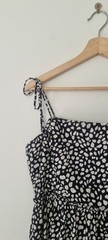 Mooloola Womens Maxi Dress Size 16 Black White Animal Print A1009