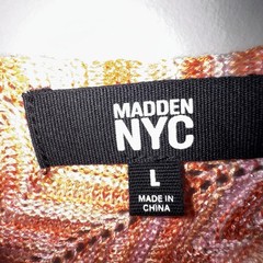 Madden NYC Knit Maxi Dress Pink Orange Chevron Sleeveless Summer Large