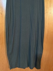 Express Olive Green Solid Ribbed Knit Mock Neck 1/2 Sleeve Sheath Midi Dress XS