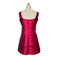 Dolls Kill Current Mood Satin Mini Dress Red Tie Strap Corset Babydoll Size S