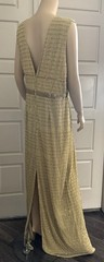 Mac Duggal 5625 Beaded Cap Sleeve V Neck Column Gown-Size 14 (LK#1190 A)